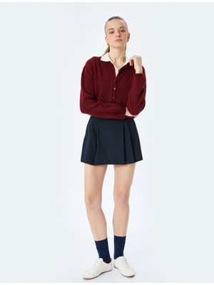 Koton Basic Triko Hırka Bisiklet Yaka Düğmeli Uzun Kollu Yumuşak Dokulu