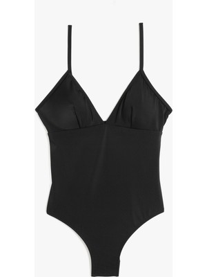 Koton Astarlı Derin V Yaka Ince Askılı Mayo