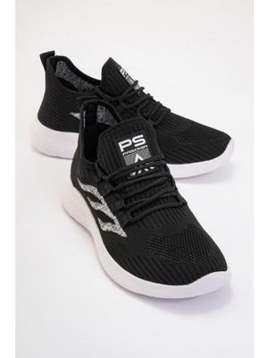Ccway Anorak Bağcıklı Kadın Spor Ayakkabı SİYAH BEYAZ