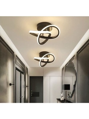 Elegance Modern Plafonyer Power LED Avize Gün Işığı - Siyah Kasa