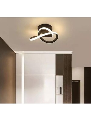 Elegance Modern Plafonyer Power LED Avize Gün Işığı - Siyah Kasa