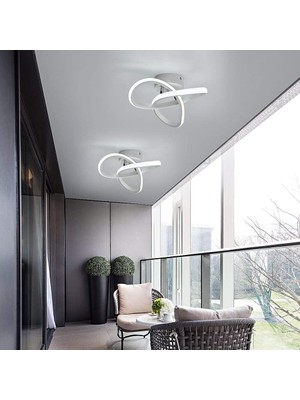 Elegance Modern Plafonyer Power LED Avize Beyaz Işık- Beyaz Kasa