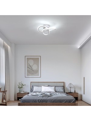 Elegance Modern Plafonyer Power LED Avize Beyaz Işık- Beyaz Kasa