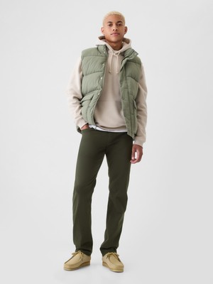 Erkek Haki Straight Fit City Jean Pantolon