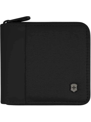 Victorinox 653367 Travel Essentials Zip Around Cüzdan RFID Korumalı Siyah Akıllı Tasarım