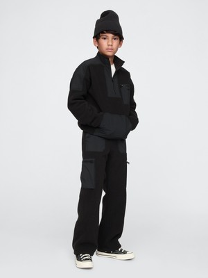 Gap Erkek Çocuk Siyah Sherpa Baggy Pantolon
