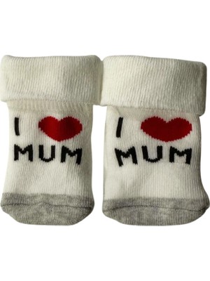 3 Çift Havlu Pamuklu Kaymaz Tabanlı Kışlık Bebek Soket Çorap