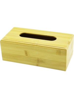 Şık Ahşap Bambu Peçetelik Kutu 11.5X23 cm