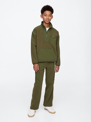 Erkek Çocuk Haki Sherpa Baggy Pantolon