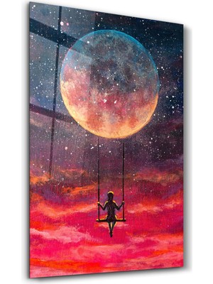 Girl Swinging Under The Moon    Cam Tablo