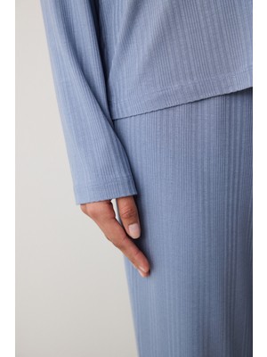 Penti Alia Gömlek Pantolon Gri Pijama Takımı
