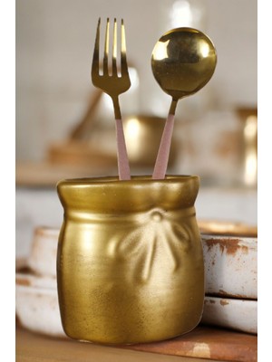 Tezgah Kaşıklık Modern Tezgah Üstü Kaşıklık Dekoratif Dik Kaşıklık Gümüş Eskitme Renk Model 8