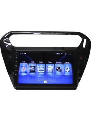 Smart Go Peugeot 301/ Citroen C Elysee 2012/2022 Siyah 9 Inç 4-64