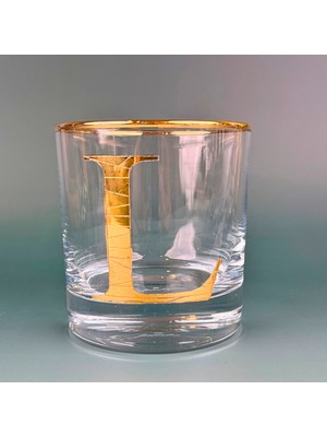 Perlotus L Harfli Gold Altın Yaldızlı Viski Kadeh Bardak Jumbo Serisi