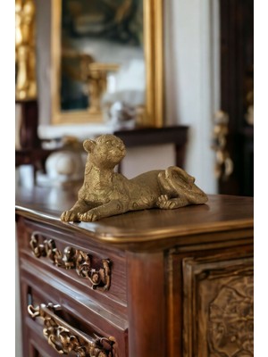 Biblo Dekoratif Heykel Leopar Biblosu Siyah Model 38