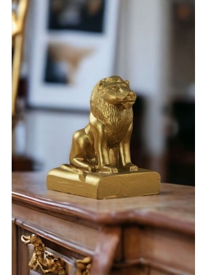 Biblo Dekoratif Heykel Aslan Biblosu Beyaz Model 35