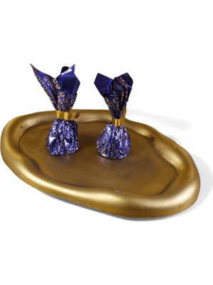 Şekerlik Sunumluk Drajelik Dekoratif Tabak Gümüş Eskitme Renk Model 18