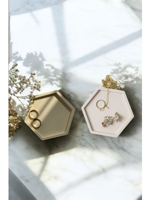 Sunumluk Takı Tabağı Dekoratif Tepsi Obje Seti 4 Parça Model 11