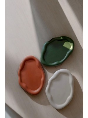 Sunumluk Takı Tabağı Dekoratif Tepsi Obje Seti 3 Parça Model 18