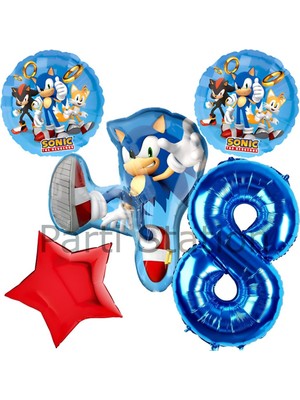 Tilki Sonic 8 Yaş Balon Set Tilki Sonic Boom Konsept Doğum Günü Balon Set