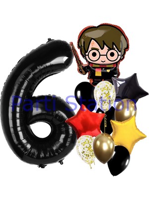 Harry Potter 6 Yaş Balon Set Hogwarts Harry Potter Konsept Doğum Günü Balon Set