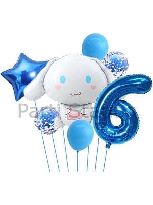 Sanrio Kuromi Cinnamon 6 Yaş Balon Set Anime Hello Kitty Kuromi Cinnamon Konsept Doğum Günü Balon
