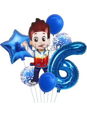 Paw Patrol Ryder 6 Yaş Balon Set Paw Patrol Ryder Konsept Doğum Günü Parti Balon Set
