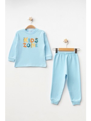 Kids Zone Baskılı Erkek Bebek Pijama Takımı 74170