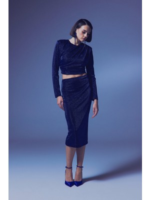 Parlak Kalem Etek - Sax Mavi