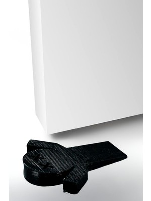 Evene Kapı Stoperi Siyah Renk Dekoratif Kapı Tutucu Durdurucu Model 3