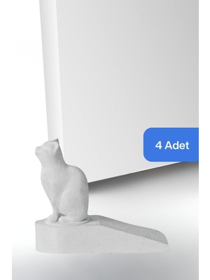 Evene Kapı Stoperi Beyaz Renk Dekoratif Kapı Tutucu Durdurucu 4 Adet Model 2