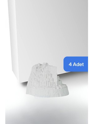 Evene Kapı Stoperi Beyaz Renk Dekoratif Kapı Tutucu Durdurucu 4 Adet Model 8