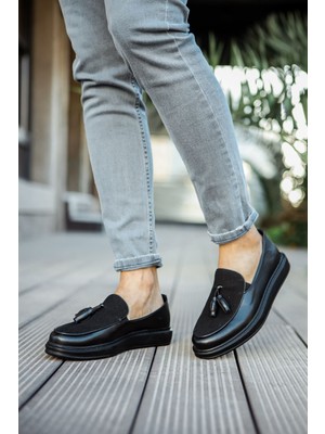 Glamfit CH002 Cst Loafer Pelle Erkek Ayakkabı Sıyah