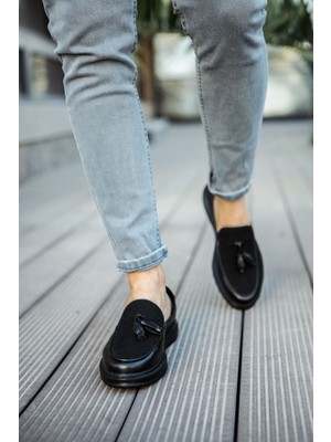 Glamfit CH002 Cst Loafer Pelle Erkek Ayakkabı Sıyah