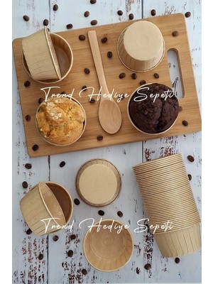 Trend Hediye Sepeti 50'li Büyük Boy Jumbo XL Kraft Muffin, Cupcake Kalıbı, Kek Kalıbı, Cupcake Kağıdı, Airfryer Uyumlu