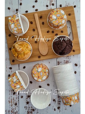 Trend Hediye Sepeti 50'li Büyük Boy Jumbo XL Tavşan Desenli Muffin, Cupcake Kalıbı, Kek Kalıbı, Cupcake Kağıdı, Airfryer Uyumlu