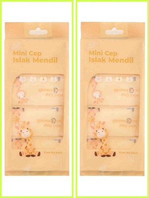 Barotti 16 Paket 128 Adet Mini Cep Islak Mendil