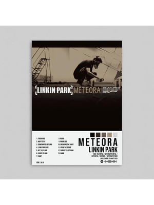 Linkin Park - Meteora Albüm / Spotify Tasarımlı Poster