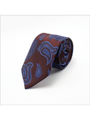 Tisage Erkek Bordo Kravat Şal Desenli