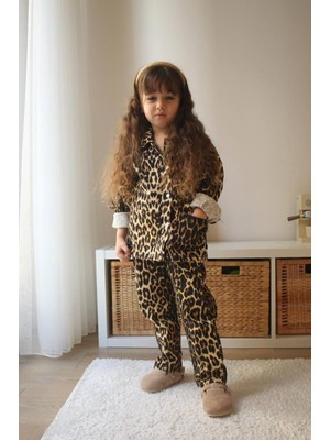 Kokoş Bebek Leopar Fashion Kokoş Kot Takım