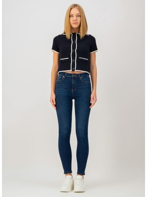 Denim Trip NELLY Skinny Fit Orta İndigo Kadın Jean Pantolon