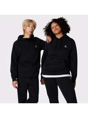 Converse Go-To Embroidered Star Chevron Unisex Siyah Hoodie