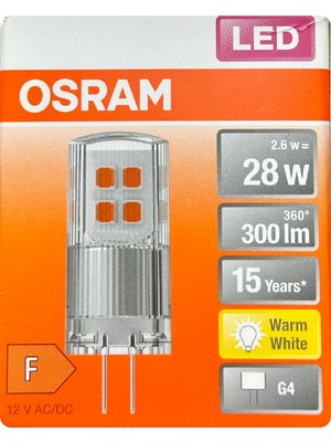 Osram (3 Adet) Osram 2,6W (28W) 2700K (Sarı Işık) G4 Duylu Led Kapsül Ampul