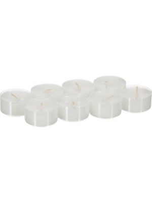 Maıson Citrus Düz Parafin Balmumu Tealight Mum, Beyaz, 8 Adet 12GR