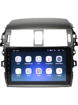 Smart Go Toyota Corolla 2007/2011 Çerçeveli 9 Inç 6-128