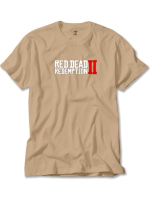 Z zepplin Red Dead Redemption 2 Text Krem Tişört