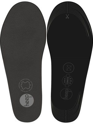 Heep Hakiki Deri ve Anatomik Gri 23-33 Numara Çocuk Ayakkabı Iç Tabanlığı