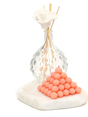 Missi Dekoratif Pembe Piramit Bubble Mum
