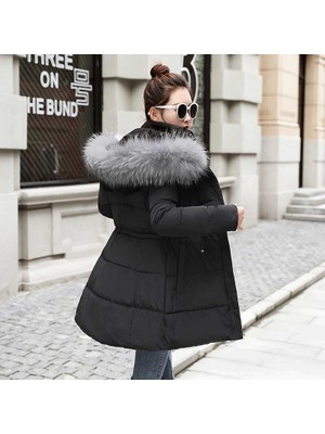 Barbora Kışlık Kürk Yaka Kadın Şişme Mont