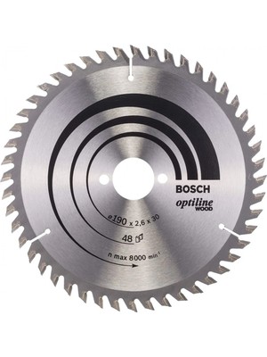 Bosch Optiline Ahşap 190x30 mm 48 Diş Daire Testere Bıçağı - 2608